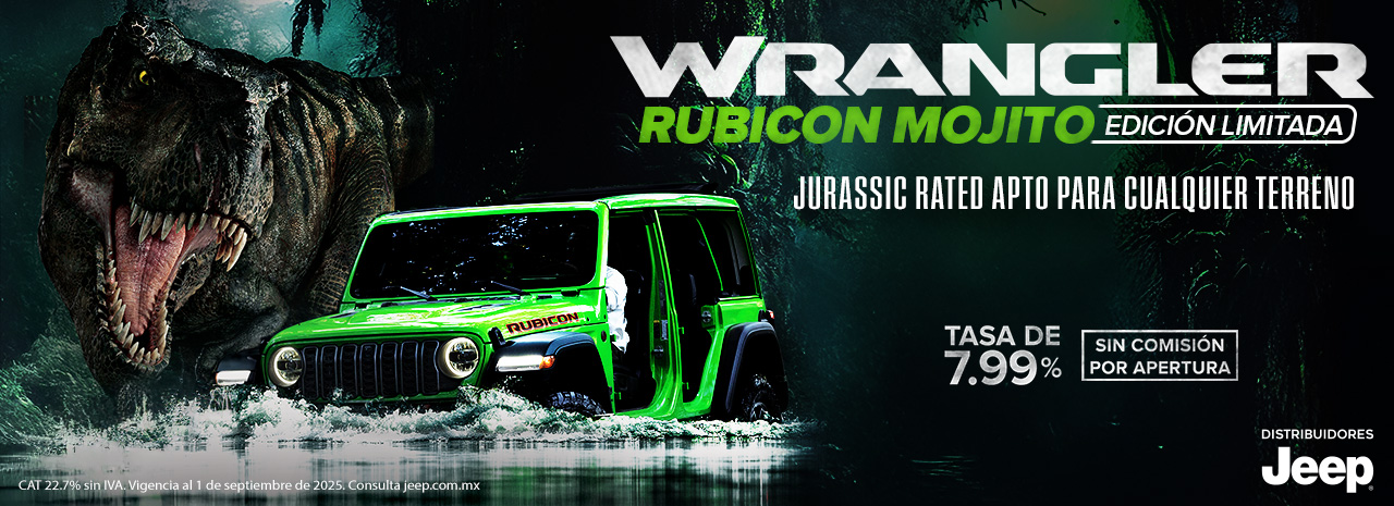 Jeep Wrangler Rubicon Mojito, Jurassic Rated apto para cualquier terreno