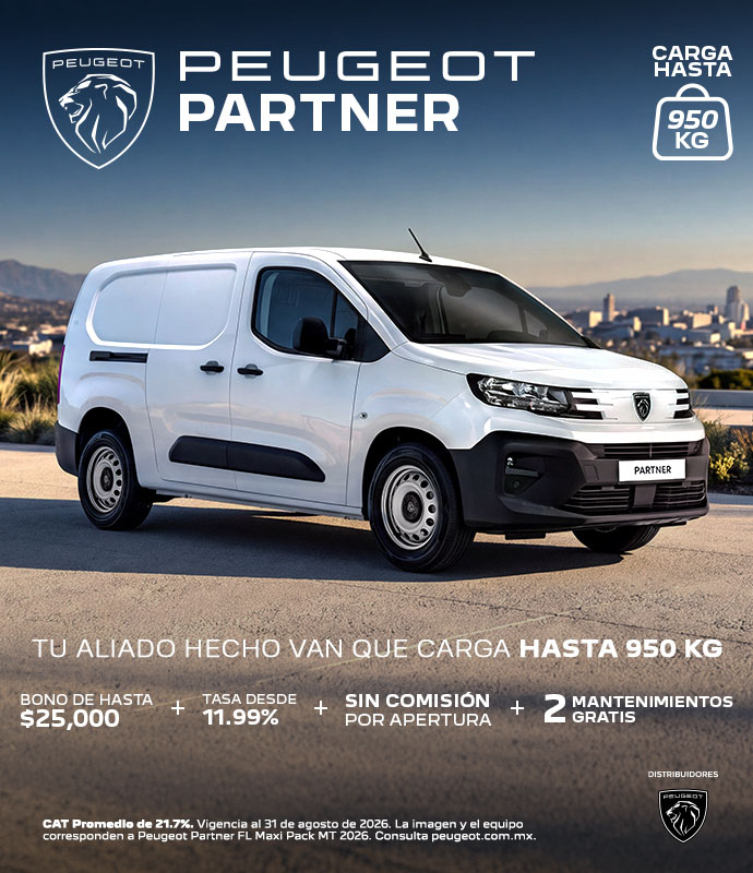 Peugeot Partner tu aliado hecho Van que carga 950 kg