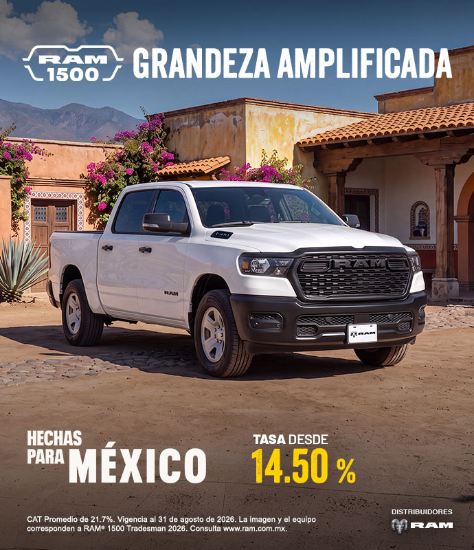 RAM 1500 grandeza amplificada, hechas para México
