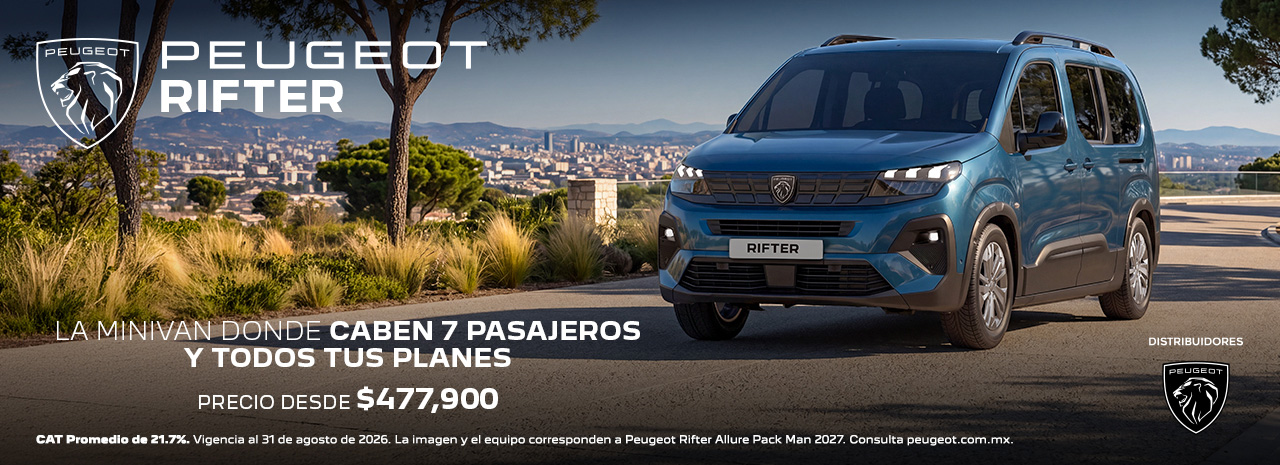 Peugeot Rifter la minivan donde caben 7 pasajeros y todos tus planes