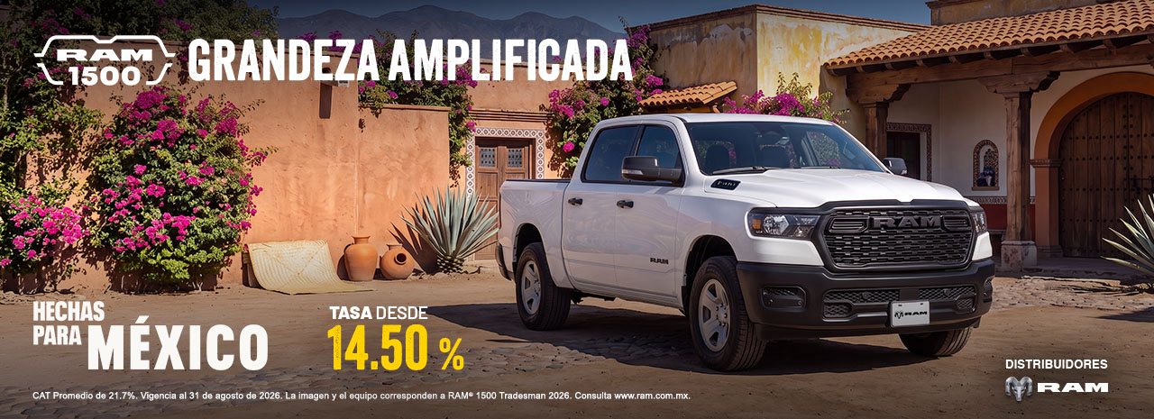 RAM 1500 grandeza amplificada, hechas para México
